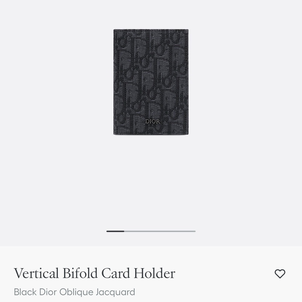 Dior Oblique Jacquard Card Holder in Black
